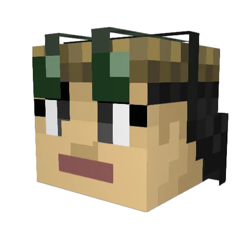 merman884 Minecraft avatar head, 3D render