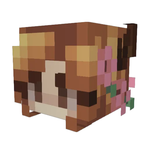 mermarz Minecraft avatar head, 3D render