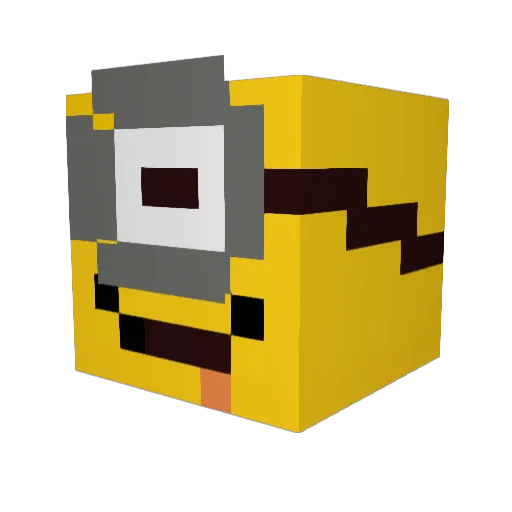 mernub Minecraft avatar head, 3D render