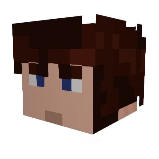 mero117 Minecraft avatar head, 3D render