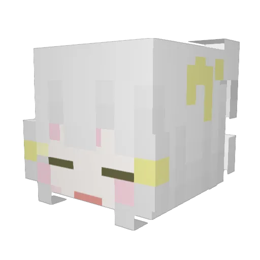 meroning Minecraft avatar head, 3D render