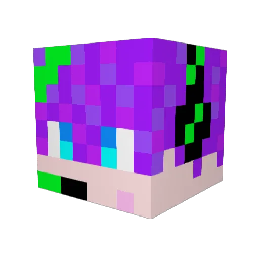 meronsyu Minecraft avatar head, 3D render