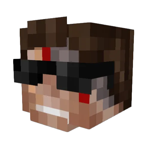 merris1 Minecraft avatar head, 3D render