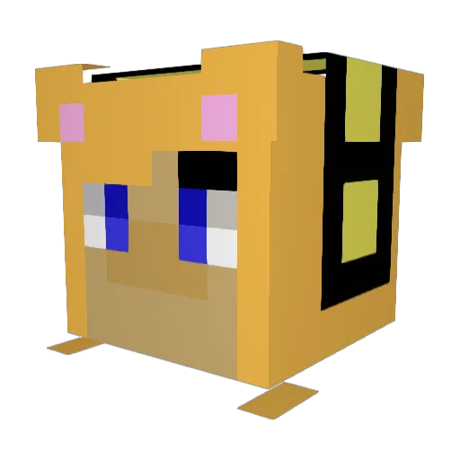 merry8 Minecraft avatar head, 3D render