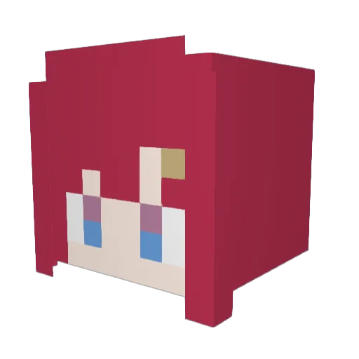 merry_124 Minecraft avatar head, 3D render