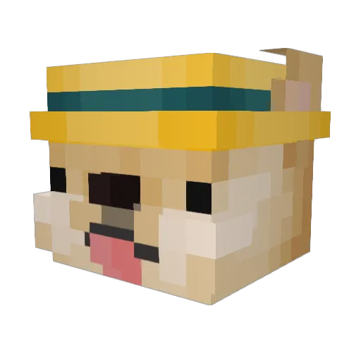 merrybepis Minecraft avatar head, 3D render