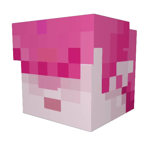 merrylost Minecraft avatar head, 3D render