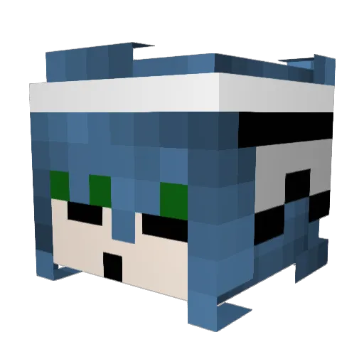 mersyha Minecraft avatar head, 3D render