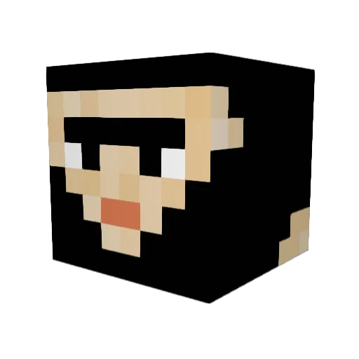 mertabi Minecraft avatar head, 3D render