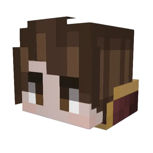 mertthefolk Minecraft avatar head, 3D render