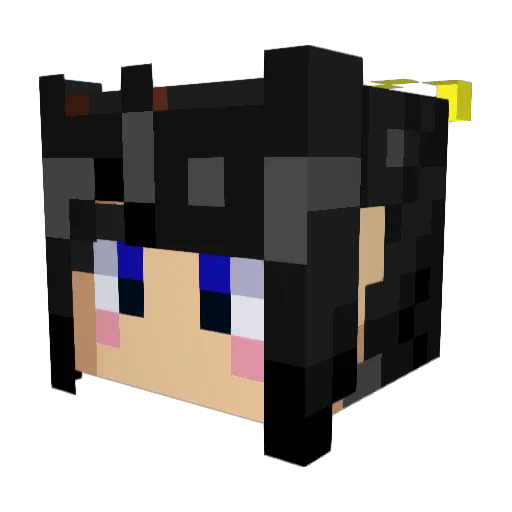 merucena Minecraft avatar head, 3D render