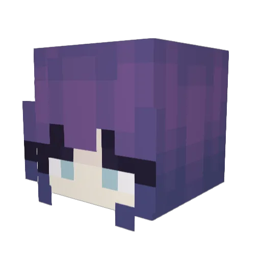 merufu0802 Minecraft avatar head, 3D render