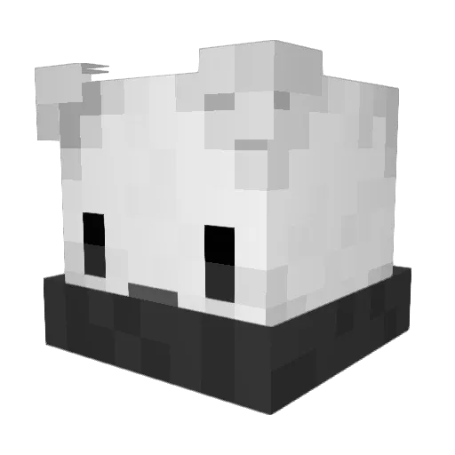 merumeruti Minecraft avatar head, 3D render