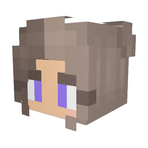 merushik Minecraft avatar head, 3D render