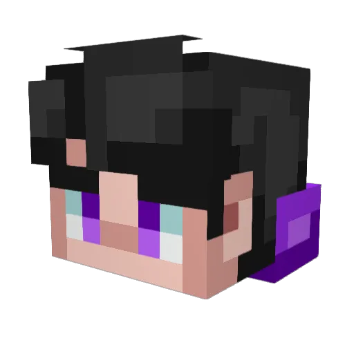 meruuus Minecraft avatar head, 3D render