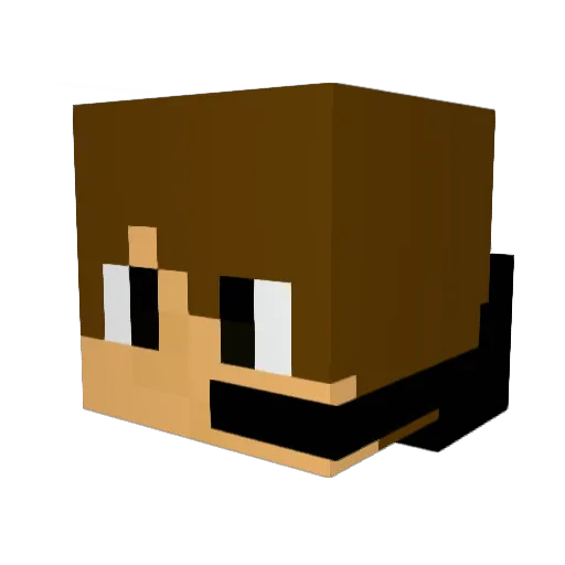 mervsung Minecraft avatar head, 3D render