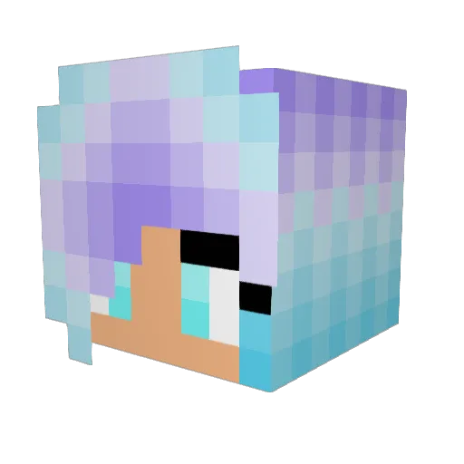 merylee Minecraft avatar head, 3D render