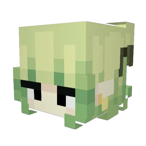 mesche Minecraft avatar head, 3D render