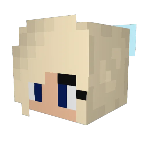 meshae4 Minecraft avatar head, 3D render