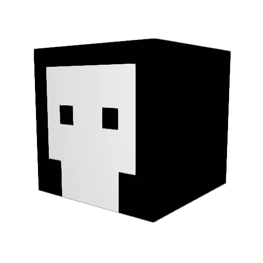 meshebe Minecraft avatar head, 3D render
