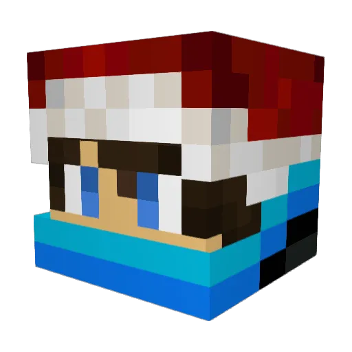 meshenyehsen Minecraft avatar head, 3D render
