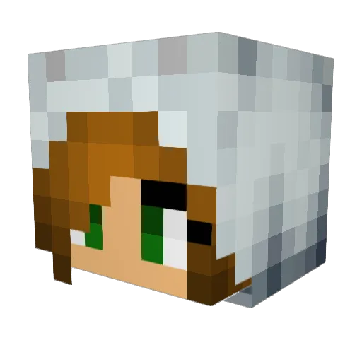 meshkute Minecraft avatar head, 3D render