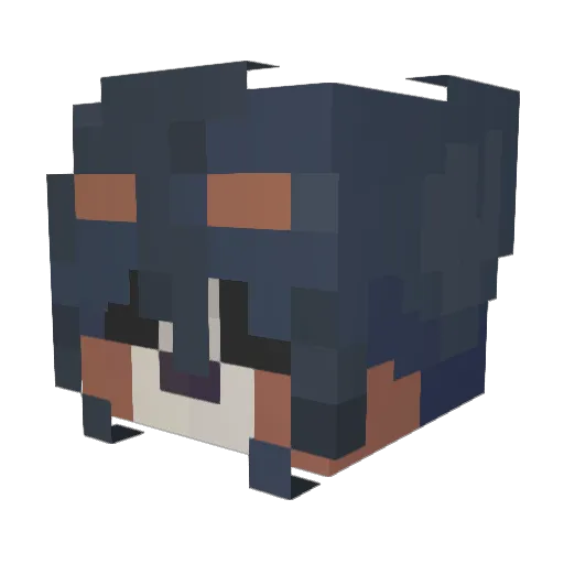 meshman_ Minecraft avatar head, 3D render