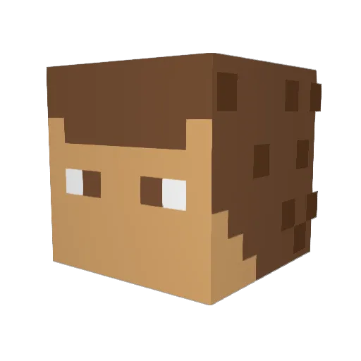 mesho4444 Minecraft avatar head, 3D render