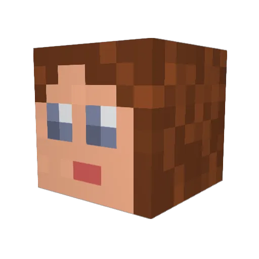 mesmery Minecraft avatar head, 3D render