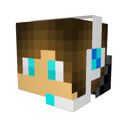 mess_002 Minecraft avatar head, 3D render
