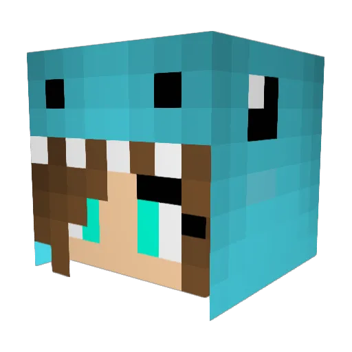 messedupmaddi Minecraft avatar head, 3D render
