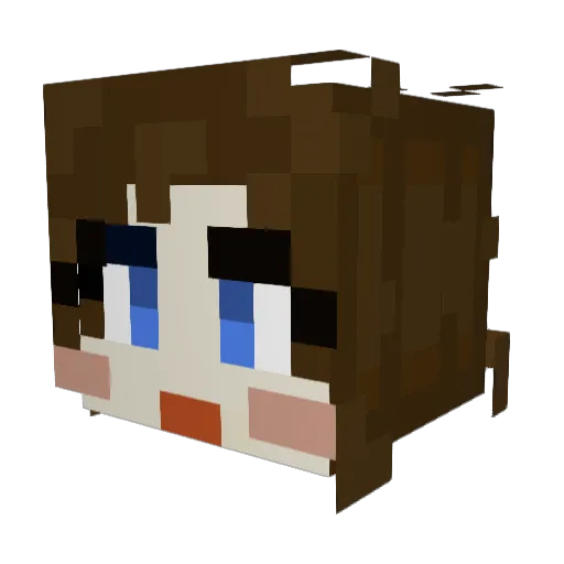 messerle Minecraft avatar head, 3D render
