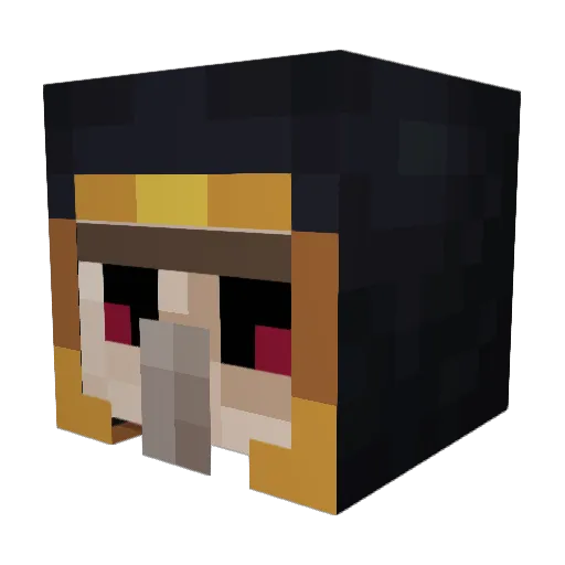 messi1655 Minecraft avatar head, 3D render