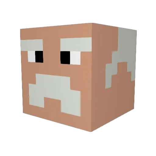 messihagi Minecraft avatar head, 3D render