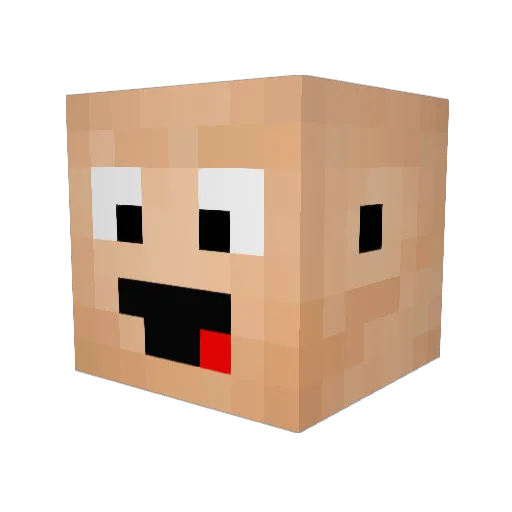 messiroc Minecraft avatar head, 3D render