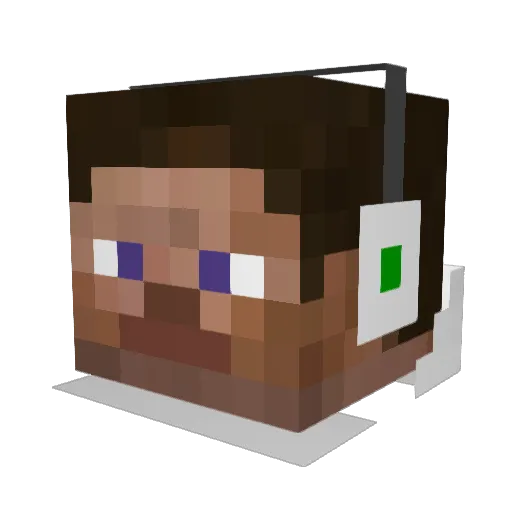 messisssssssssss Minecraft avatar head, 3D render