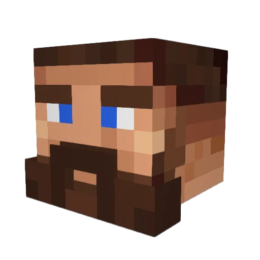 messynutria Minecraft avatar head, 3D render