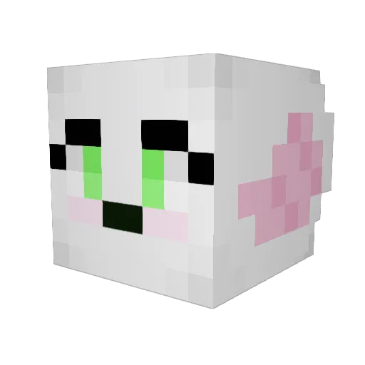 messytails Minecraft avatar head, 3D render