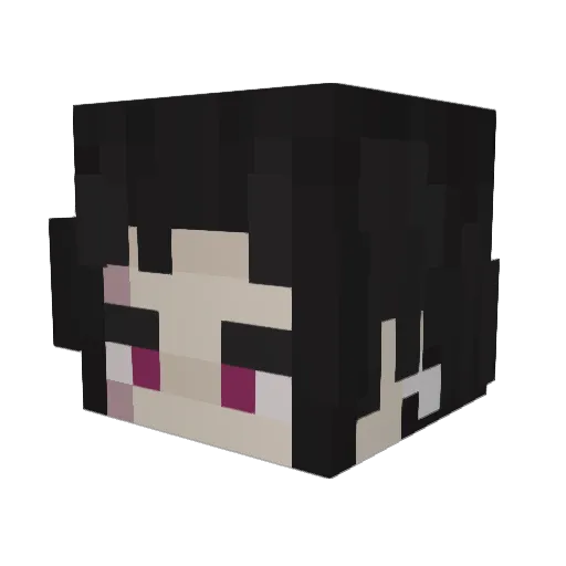 mestizia Minecraft avatar head, 3D render