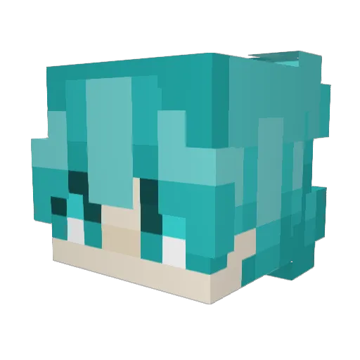 mesto_off Minecraft avatar head, 3D render