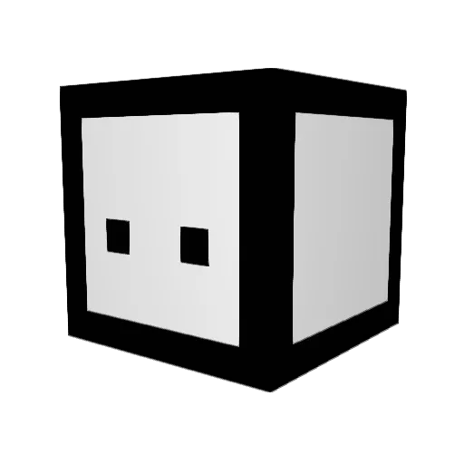 meta987 Minecraft avatar head, 3D render