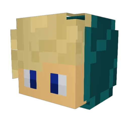 metafirefall Minecraft avatar head, 3D render