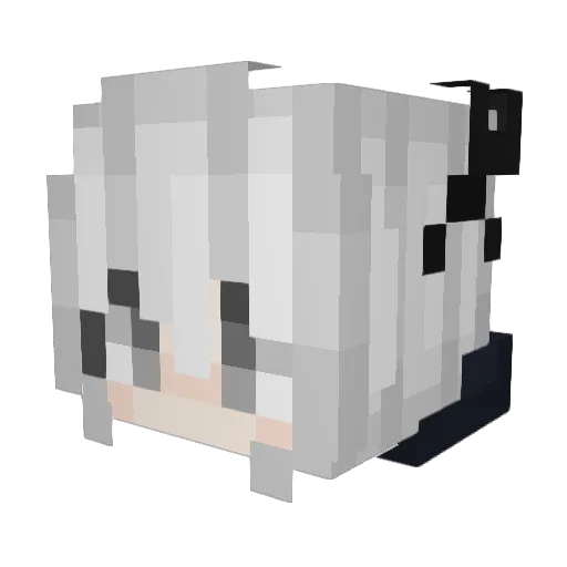 metalHM Minecraft avatar head, 3D render