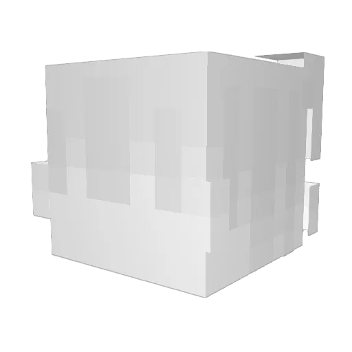 metalQL Minecraft avatar head, 3D render