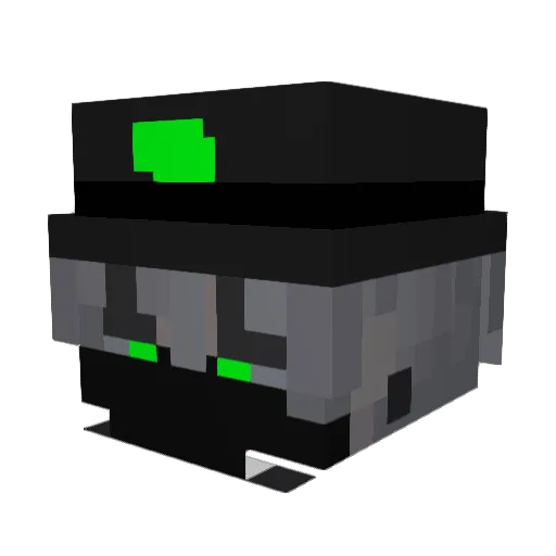 metal_player Minecraft avatar head, 3D render