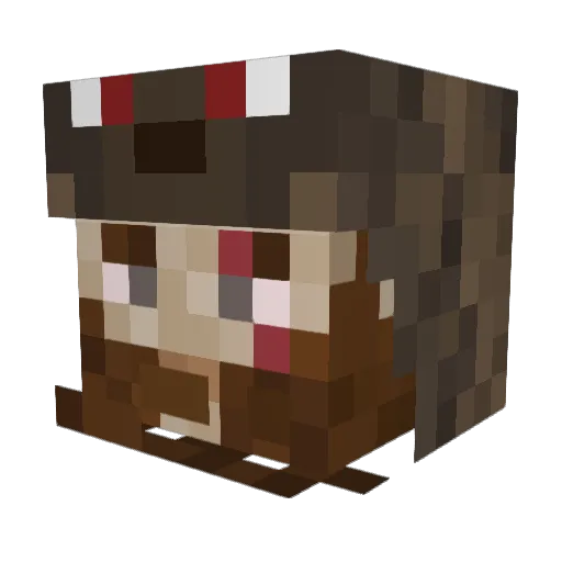 metal_rain_9 Minecraft avatar head, 3D render