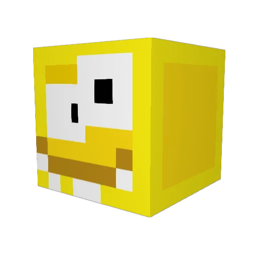 metalhead_ Minecraft avatar head, 3D render