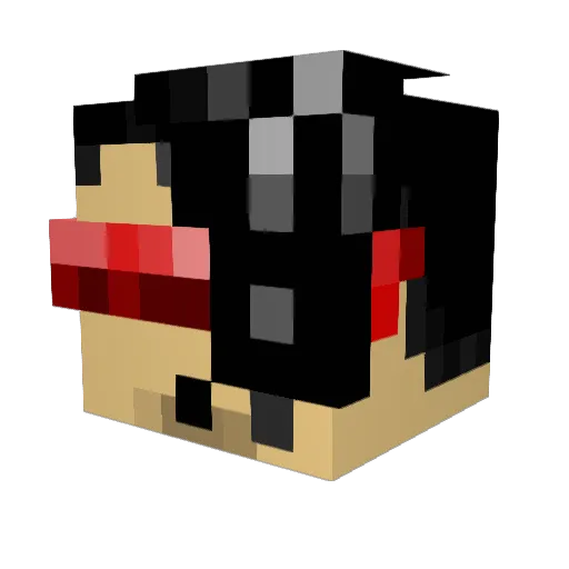 metalrose Minecraft avatar head, 3D render