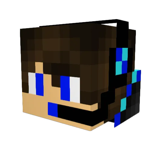 metamom Minecraft avatar head, 3D render