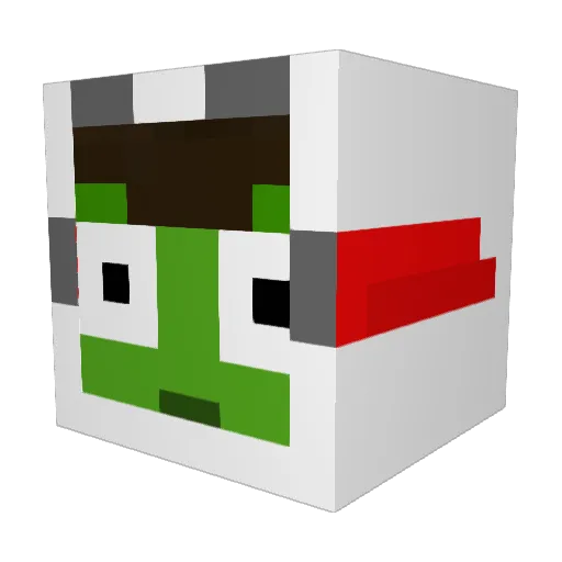 metaoin Minecraft avatar head, 3D render